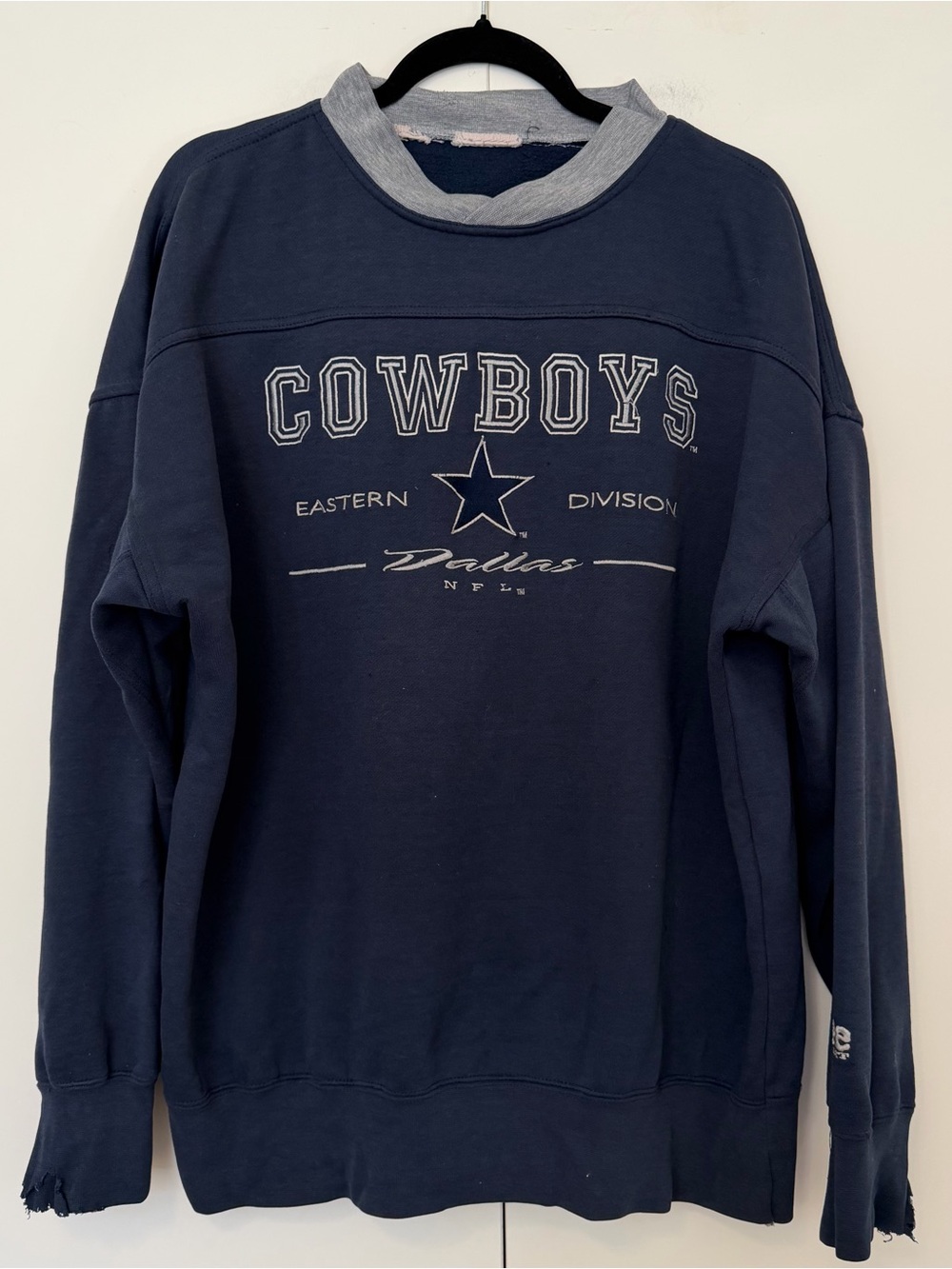 90s Vintage Distressed Dallas Cowboys‎ NFL Lee Sport Crewneck Streetwear Baggy
